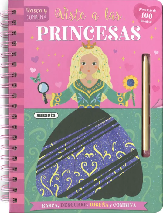 Viste a las Princesas. Rasca y Combina