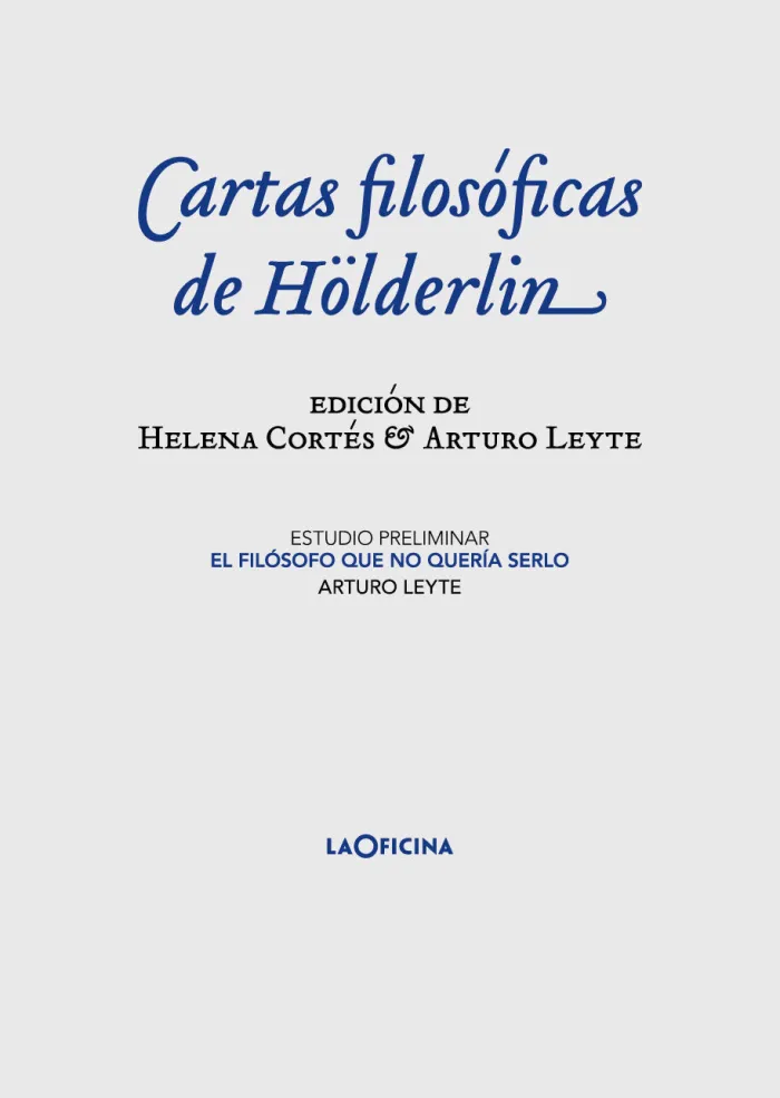 Cartas Filosóficas de Hölderlin