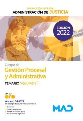 Volumen 1 Cuerpo de Gestión Procesal y Administrativa (Promoción Interna)