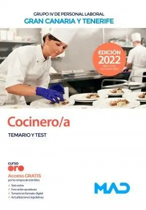 Cocinero/A. Temario y Test. Grupo Iv Personal Laboral. Islas de Gran Canaria y Tenerife