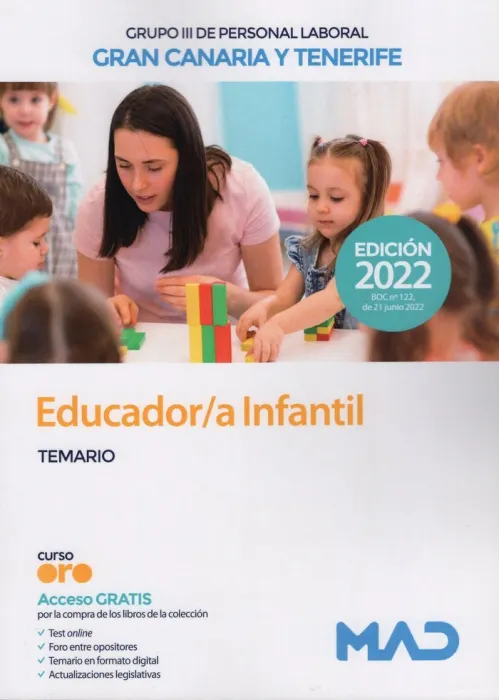 Educador/A Infantil. Temario. Grupo Iii de Personal Laboral. Gran Canaria y Tenerife