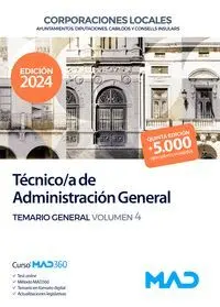 Técnico Administración General Corporaciones Locales. Temario General Vol 4