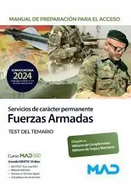 Fuerzas Armadas Test del Temario. Servicios de Carácter Permanente
