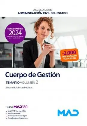 Cuerpo de Gestión. Temario Vol. 2 Bloque Iii Políticas Públicas