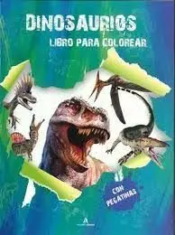 Dinosaurios Libros de Colorear con Pegatinas (Verde)