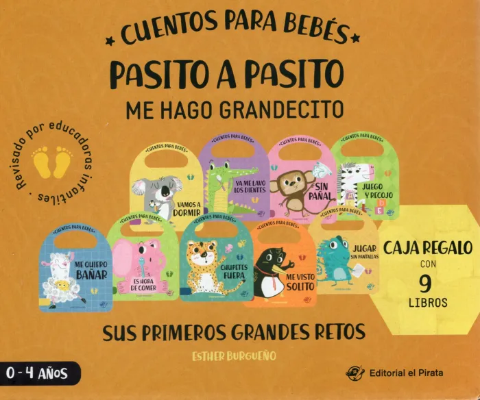 Cuentos para Bebés. Pasito a Pasito me Hago Grandecito - Caja 9 Libros
