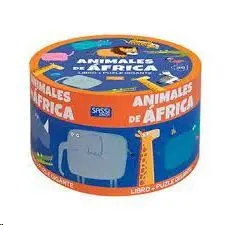 Animales de Africa. Libro y Puzle Gigante (Caja Redonda)