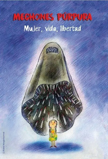 Mechones Púrpura Mujer, Vida, Libertad