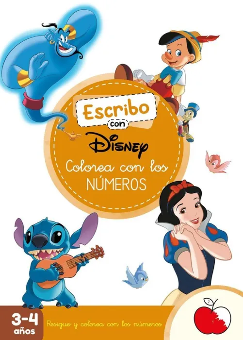 Aprendo con Disney. Colorea con los Números. 3-4 Años