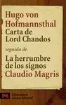 Carta de Lord Chandos Seguida de la Herrumbre de los Signos