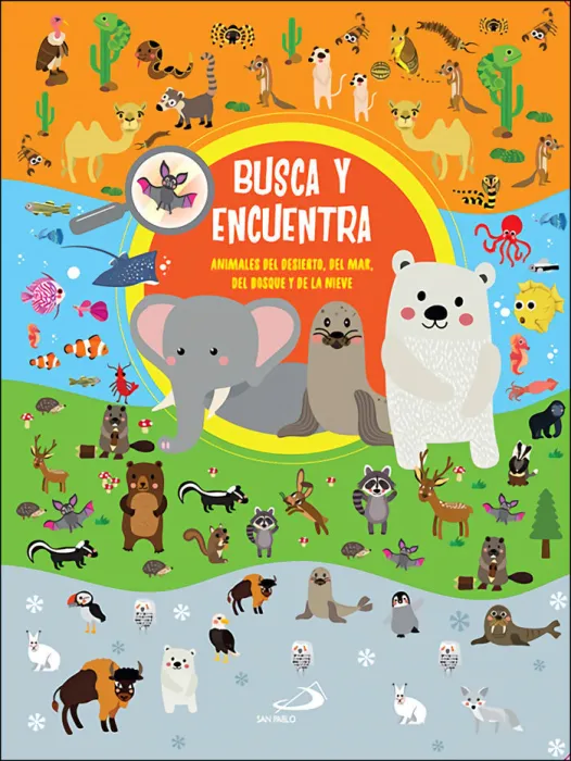 Busca y Encuentra Animales del Desierto, del Mar, del Bosque y de la Nieve