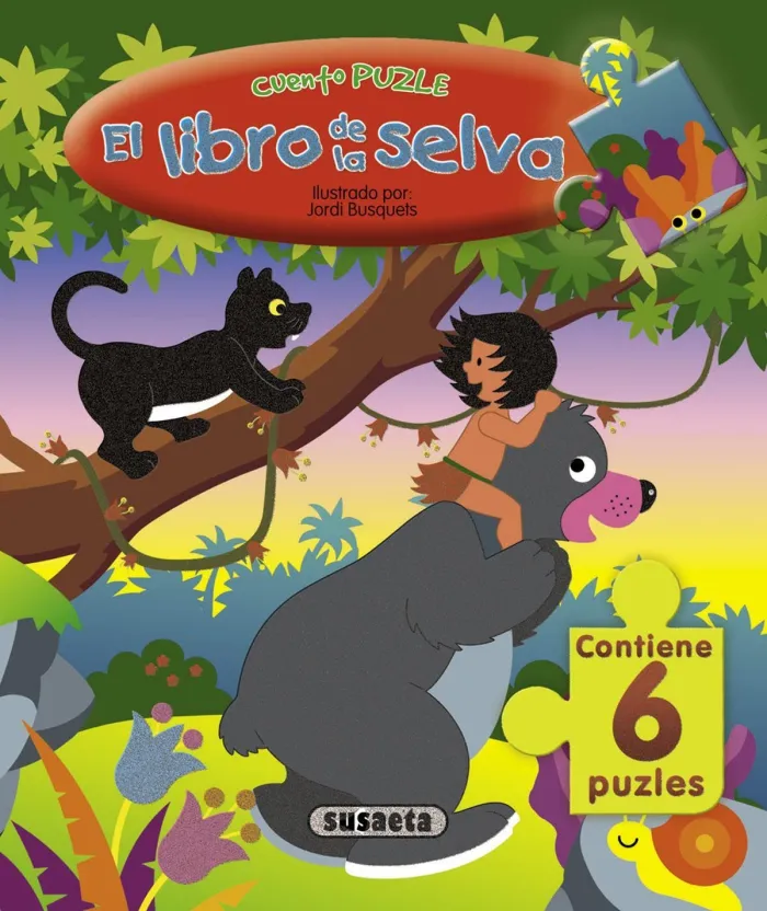 El Libro de la Selva. Contiene 6 Puzzles