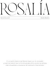 Rosalía de la a a la Z