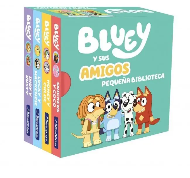 Bluey y Sus Amigos. Pequeña Biblioteca (4 Vol. )