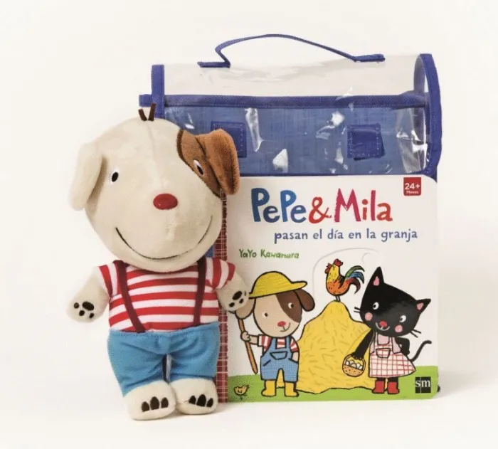 Pack Pepe y Mila Pasan el Dia en la Granja (Muñeco + Libro)
