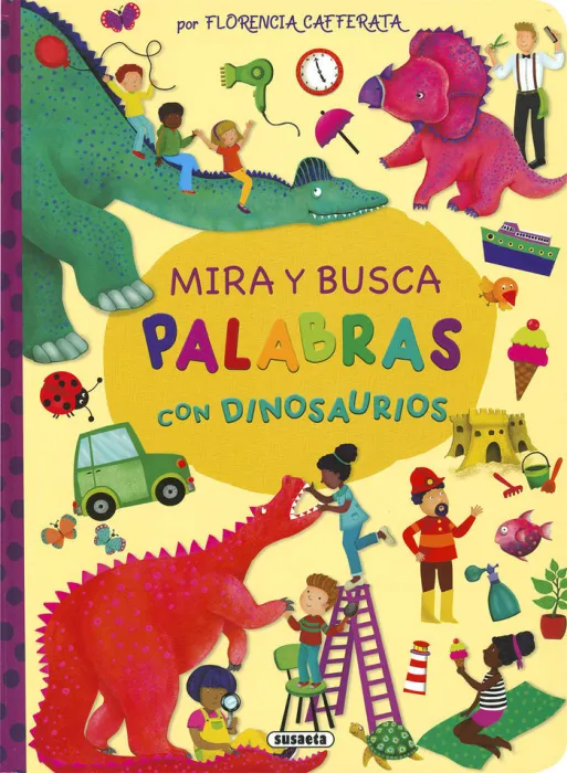 Mira y Busca Palabras con Dinosaurios