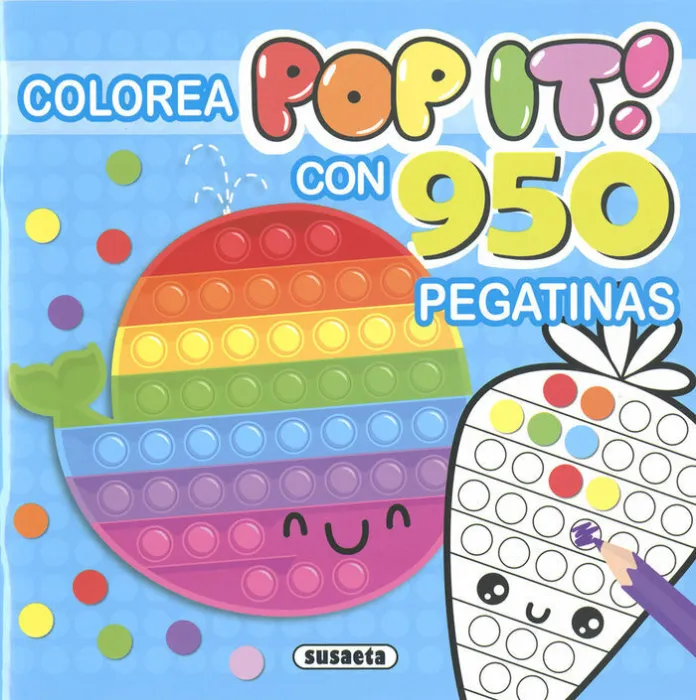Colorea Pop-It con 950 Pegatinas 1 (Azul)