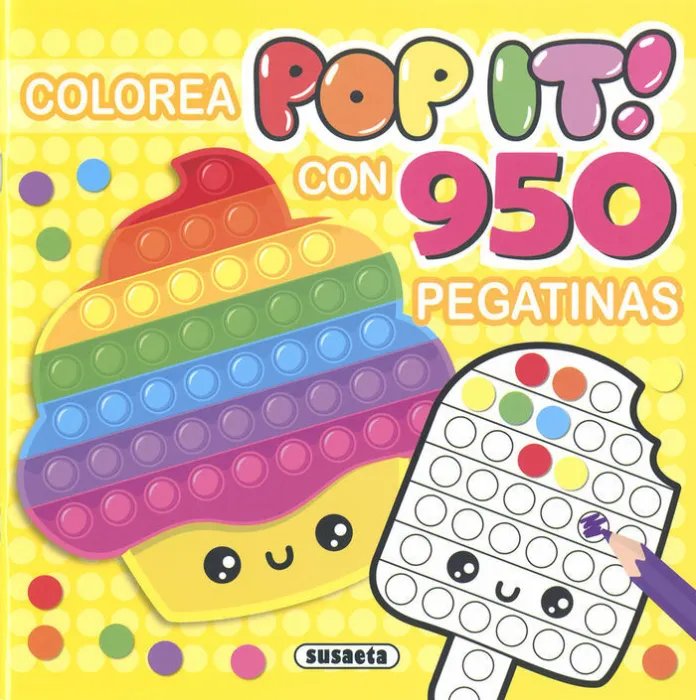 Colorea Pop-It con 950 Pegatinas 2 (Amarillo)