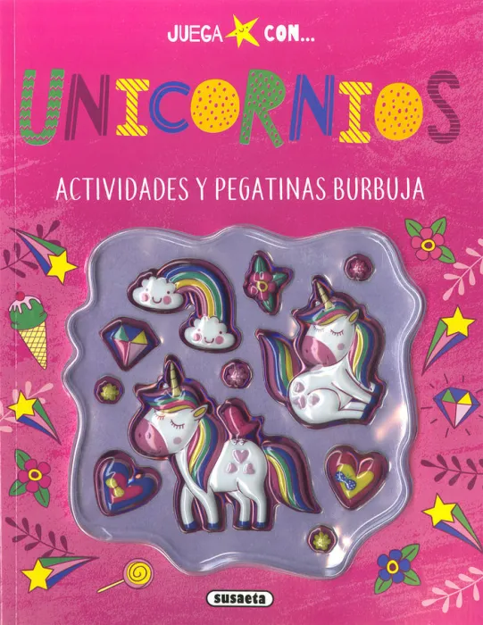 Unicornios. Actividades y Pegatinas Burbuja