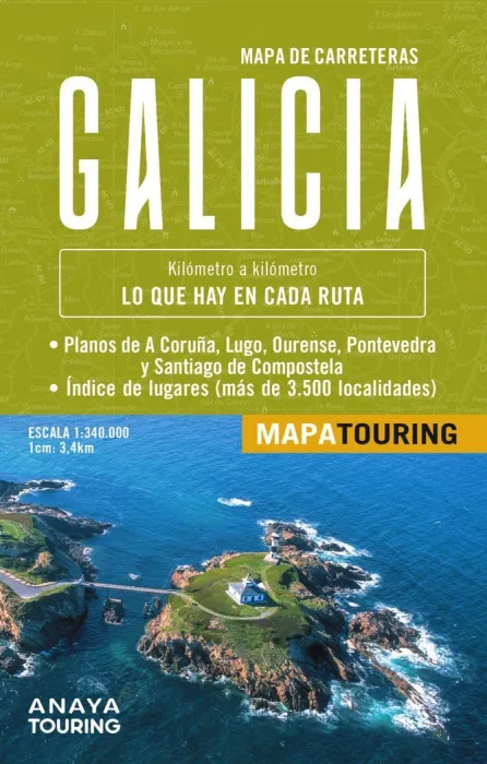 Galicia. Kilómetro a Kilómetro. Lo que Hay en Cada Ruta 1:340. 000