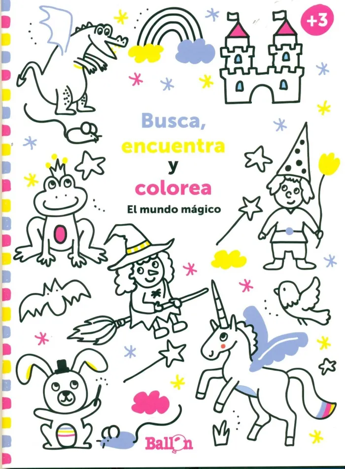 El Mundo Mágico. Busca, Encuentra y Colorea +3