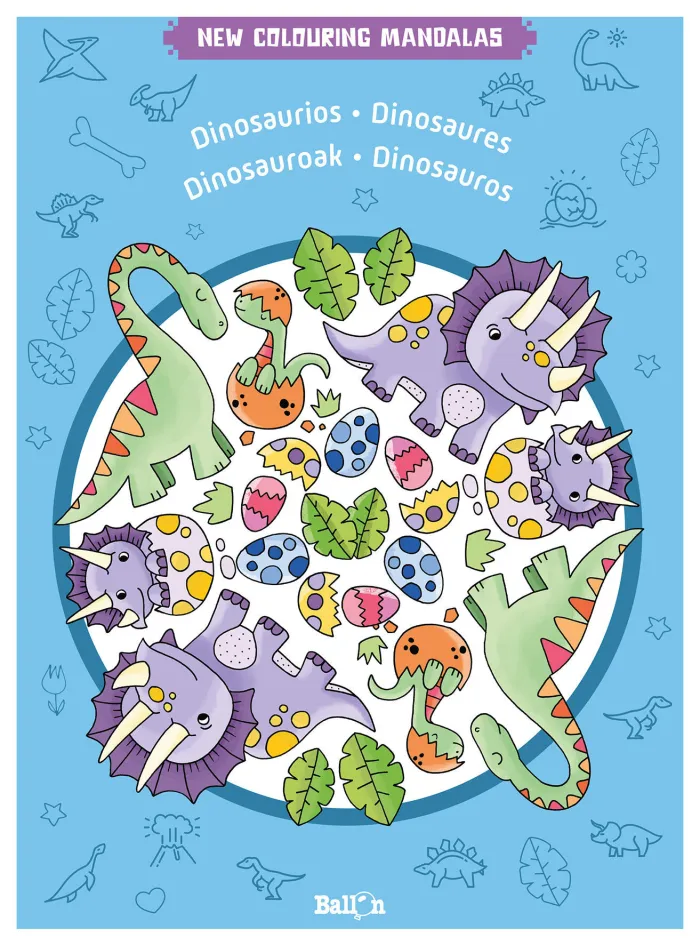 New Colouring Mandalas - Dinosaurios