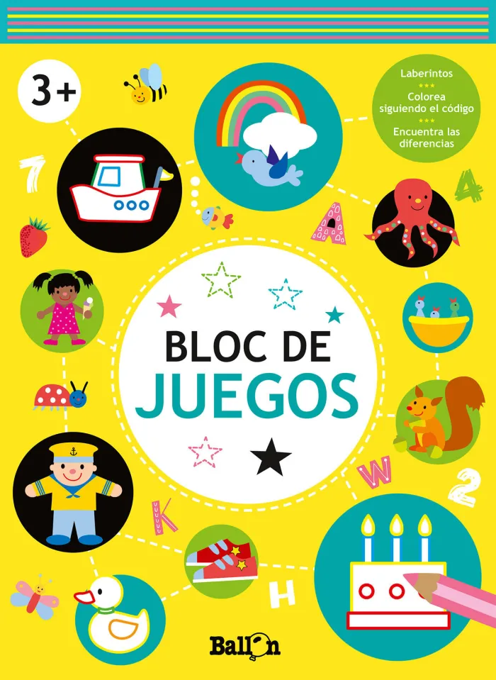 Bloc de Juegos. 3 Años (Amarillo)