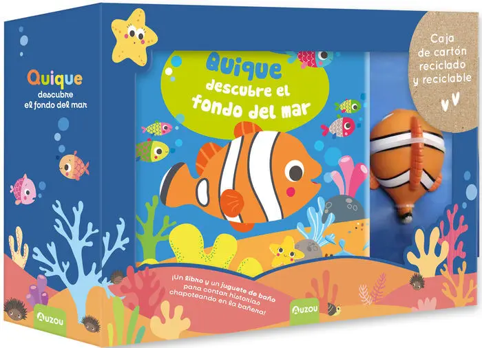 Quique Descubre el Fondo del Mar. Libro de Baño con Pescadito