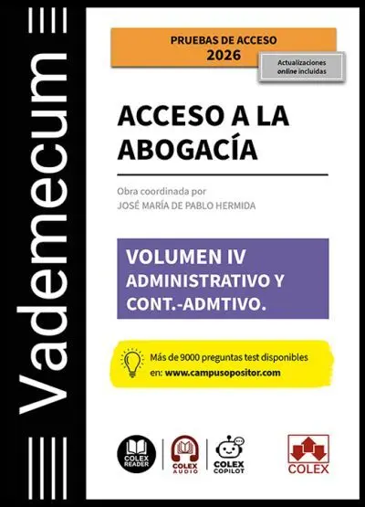 Vademecum Acceso a la Abogacía. Vol Iv. Parte Específica Administrativa y Co