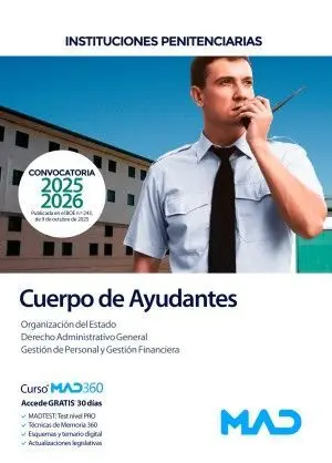 Cuerpo de Ayudantes de Instituciones Penitenciarias. Organización del Estado. Derecho Administrativo General. Gestión de Personal y Gestión Financiera