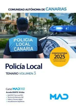 Policia Local Temario Volumen 3 Comunidad Autonoma de Canarias
