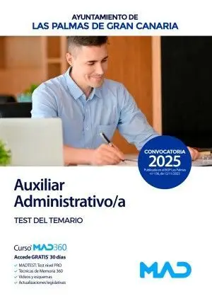 Auxiliar Administrativo/A. Test del Temario. Ayuntamiento de las Palmas de Gran Canaria