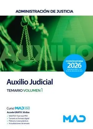Auxilio Judicial. Temario Vol. 1 Administración de Justicia