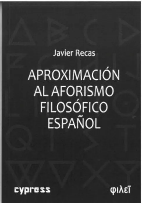 Aproximación Al Aforismo Filosófico Español