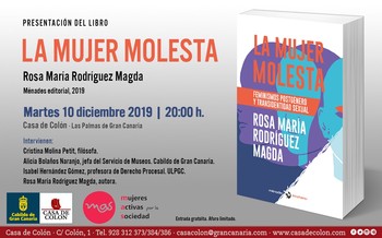Casa de Colón: Rosa María Rodríguez Magda presenta “La mujer molesta”